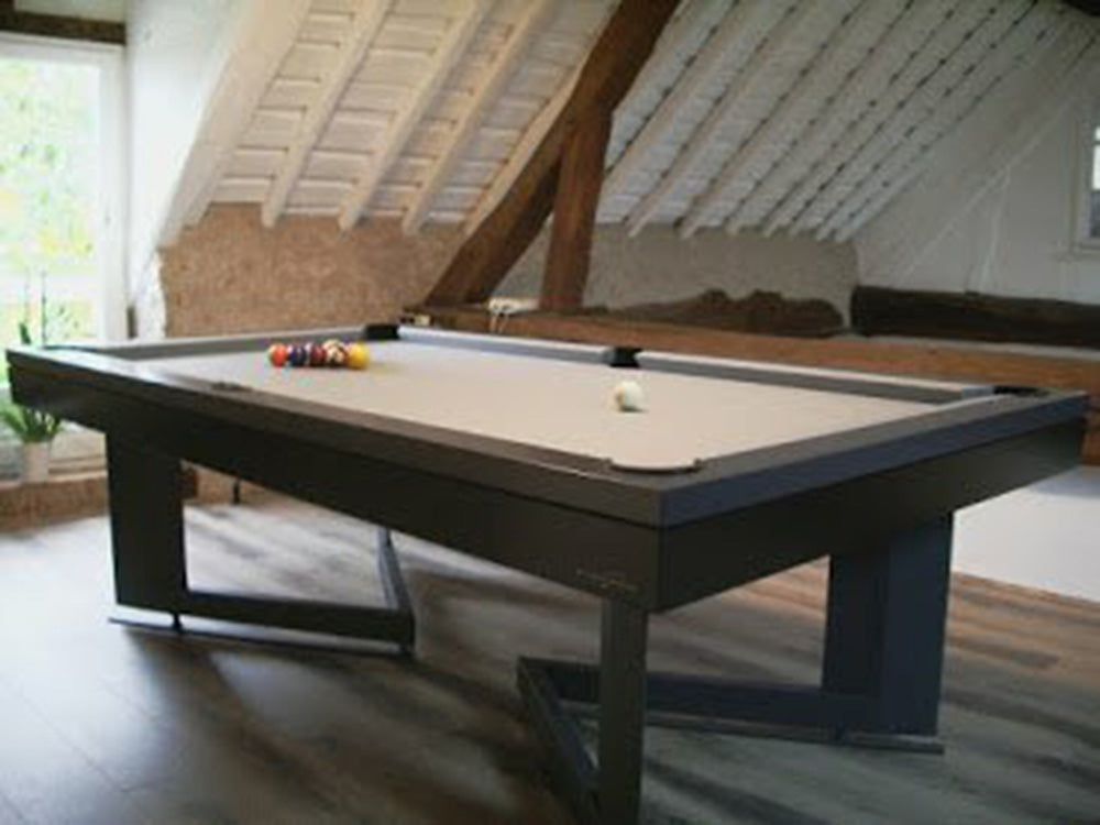 Breaker Pool Table black finish with grey cloth