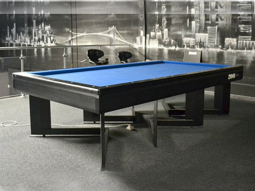 Breaker Pool Table black finish with blue cloth
