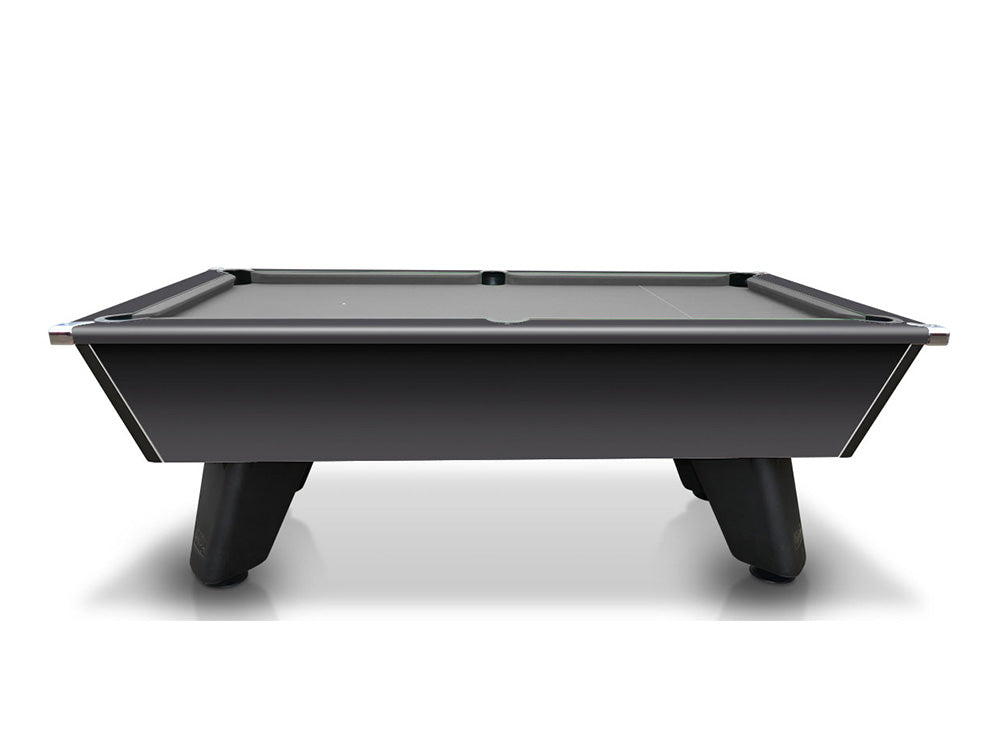 Black Outdoor Pool Table profile view