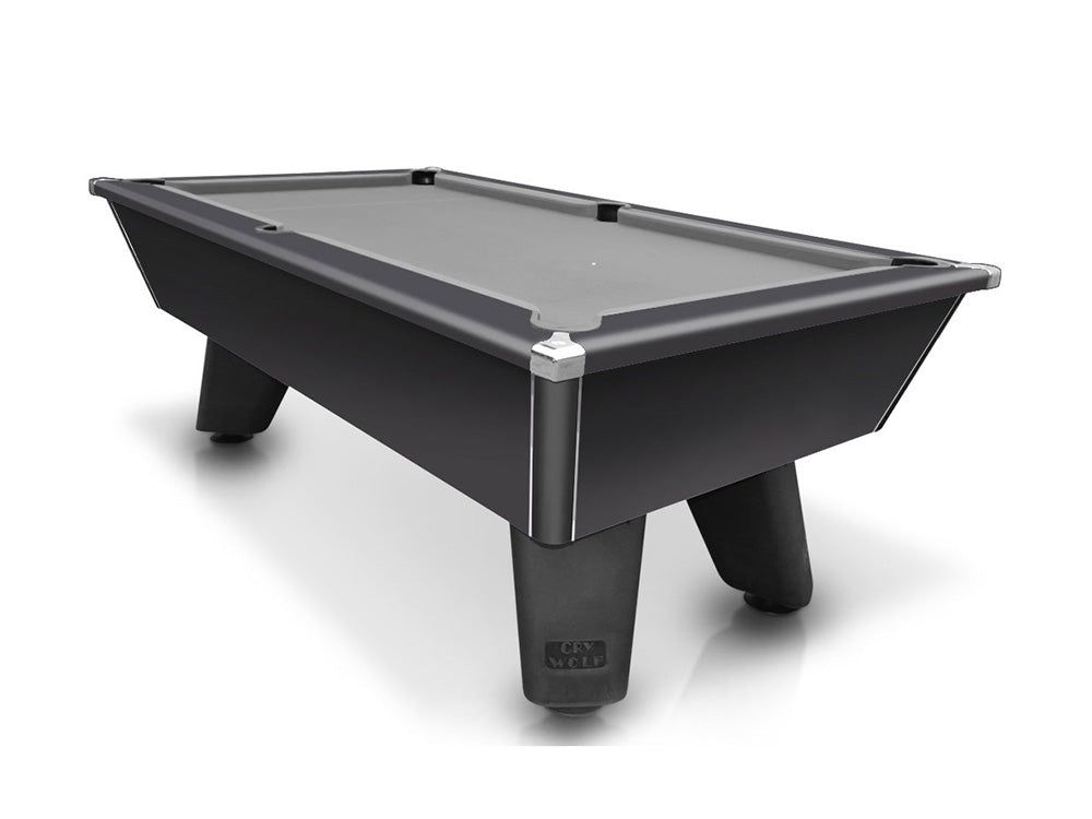 Black Outdoor Pool Table angled visual