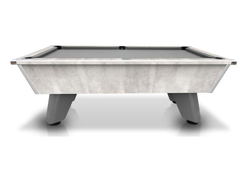 Urban Grey Outdoor Pool Table Profile view.