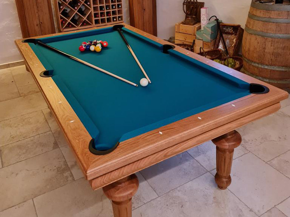Jubilee 7ft Pool table in medium wood with green cloth