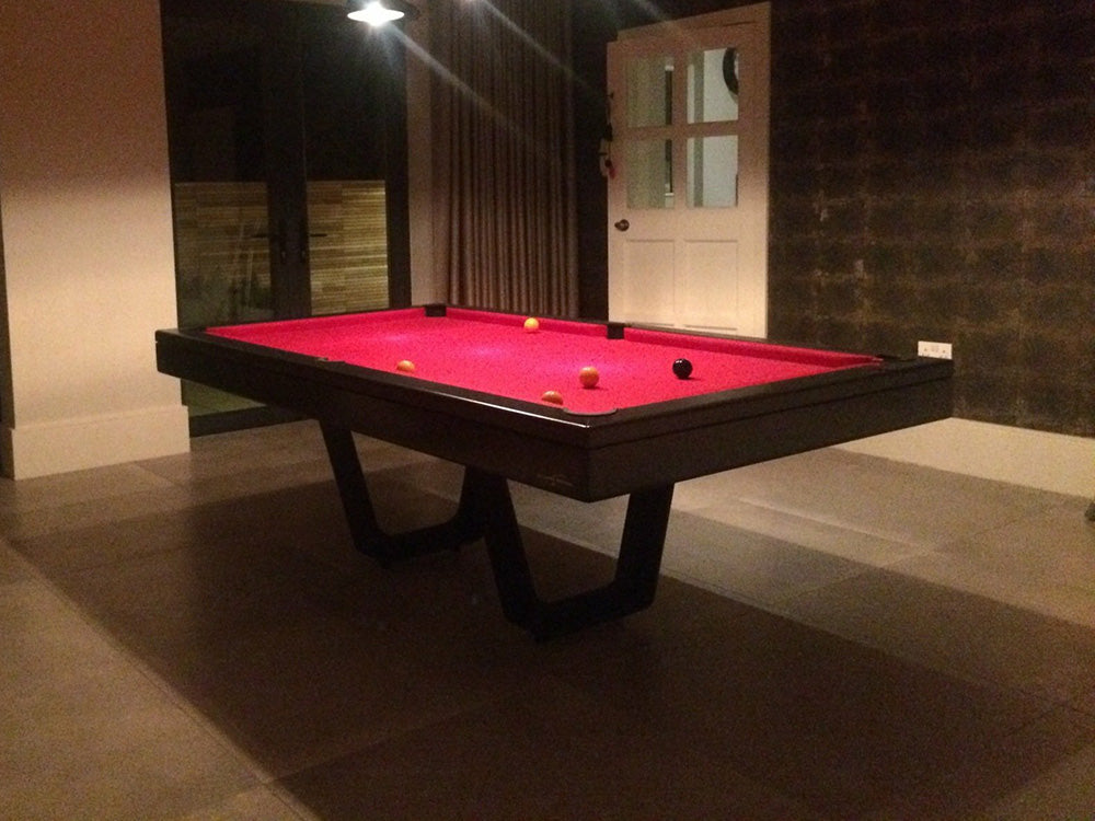 Luxury Air Pool table Red cloth and black finish