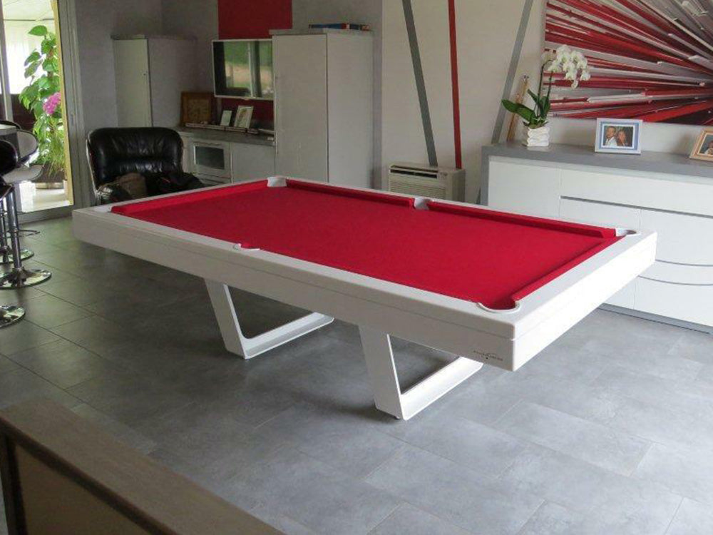 Modern White and red Luxury Air Pool table