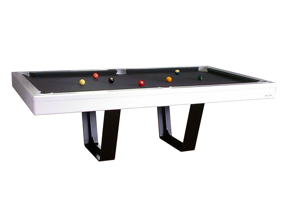 Air Luxury 7ft Pool Table, white finish, black cloth and black legs