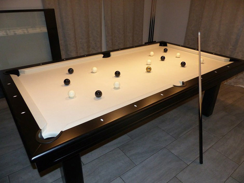 Luxury Orion 7ft pool table, in black with a light cream cloth