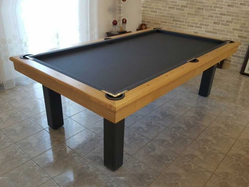 Stunning Orion pool table, in natural wood finish with black cloth