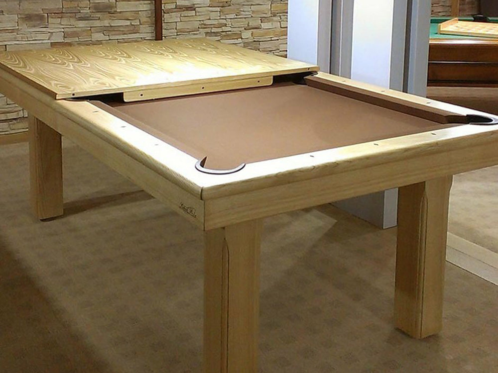 Orion 7ft pool table, in light wood finish with complimenting brown cloth
