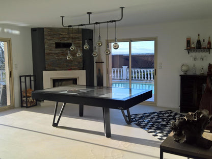 Modern Ozzie Black Pool Table Diner