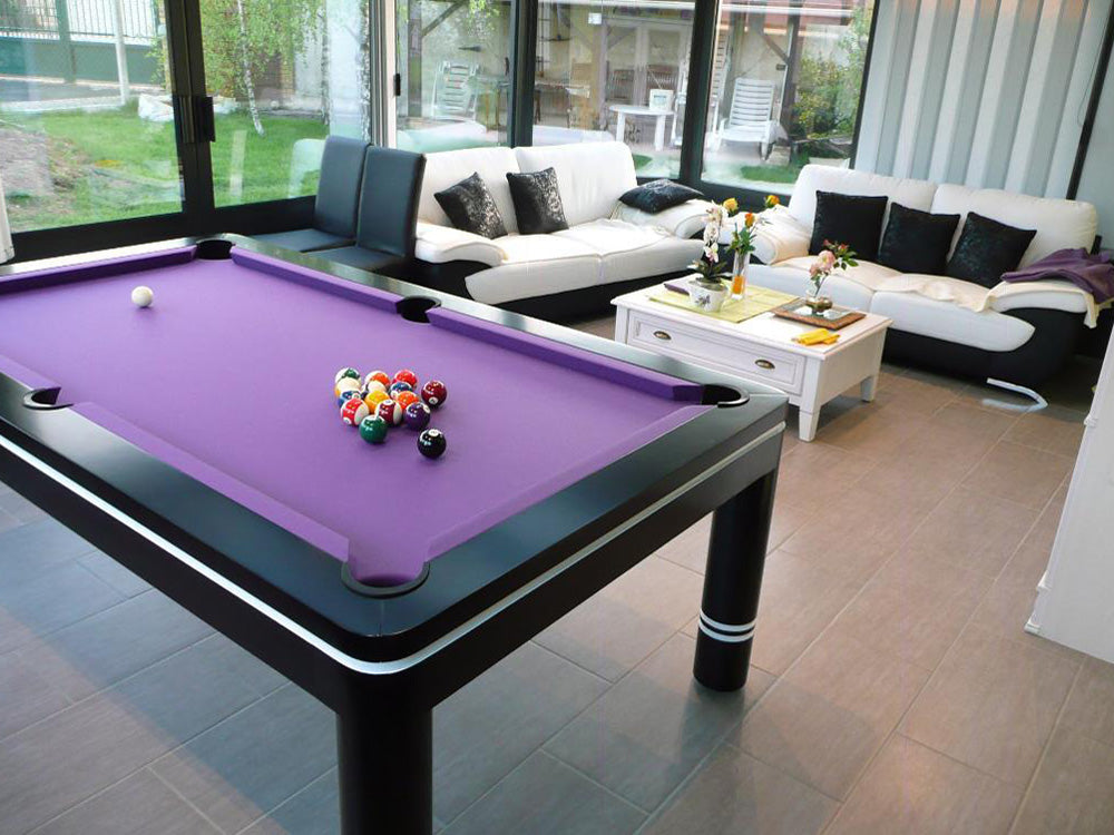Luxury Verve Pool Table. purple cloth