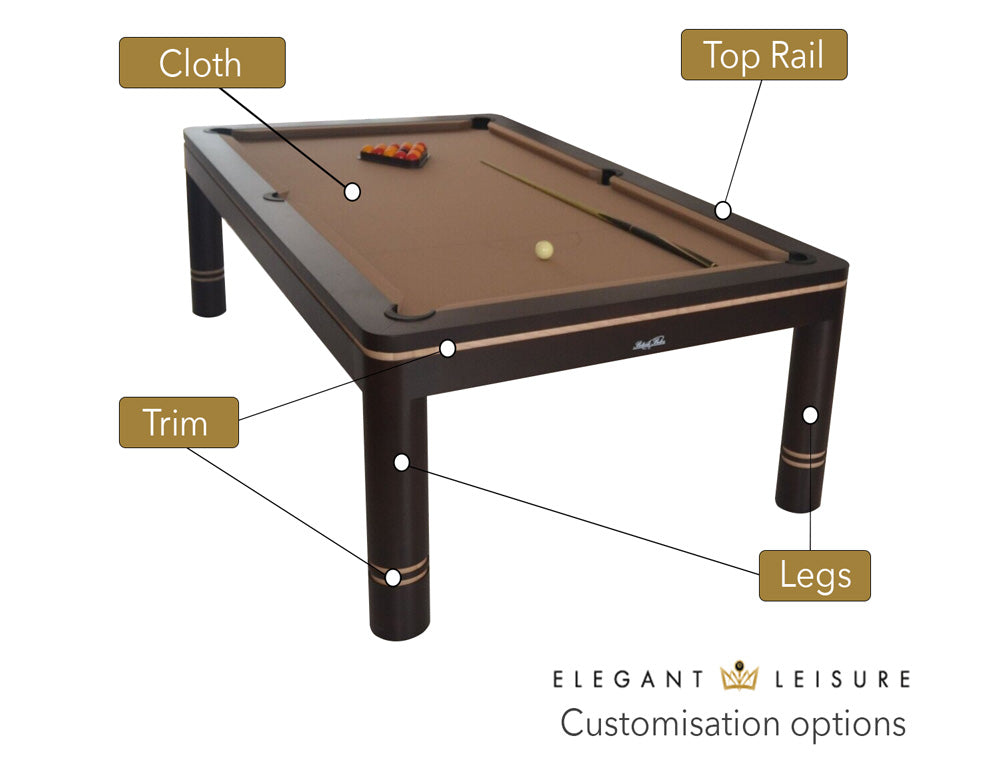 Use our 3D service to visualise your perfect pool table or pool table diner, pool dining table