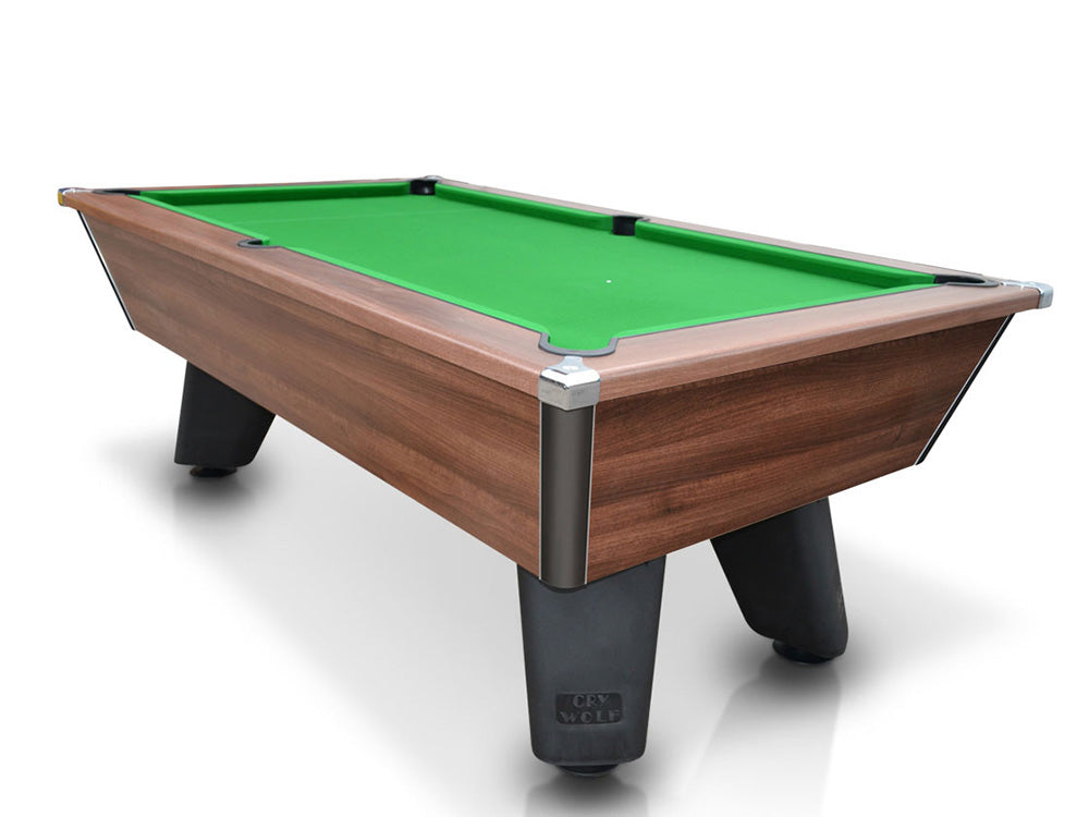 Dark Walnut 7ft Outdoor Pool Table angled visual
