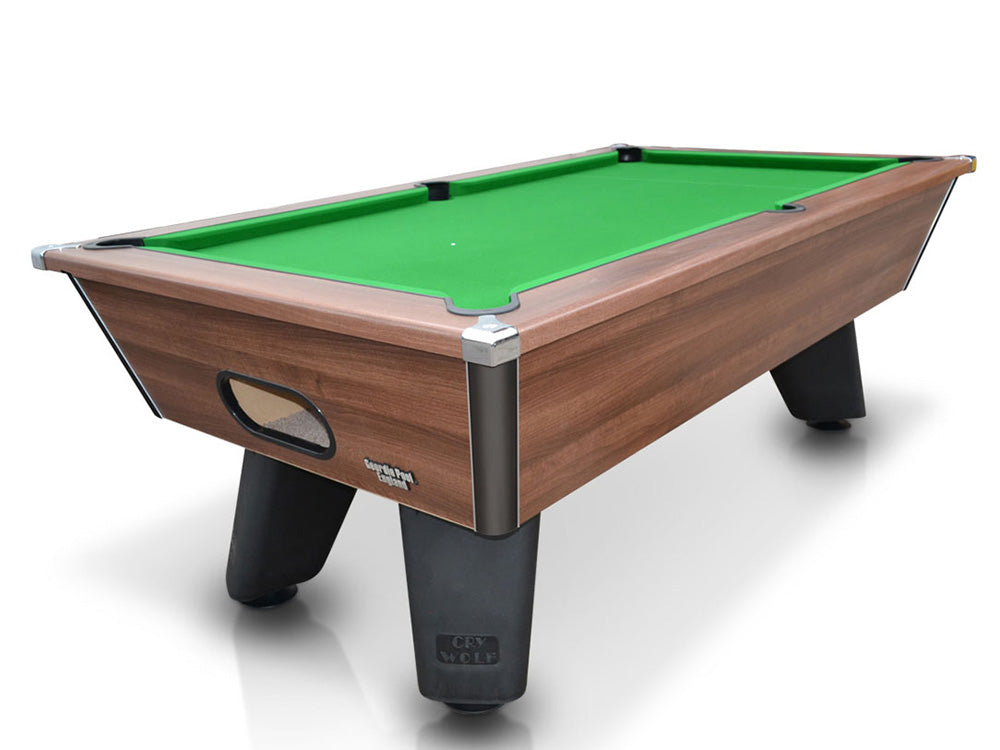 Dark Walnut 7ft Outdoor Pool Table chrome features