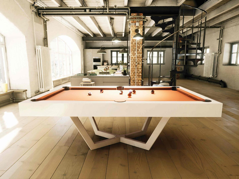White Luxury Prism pool table, white pool table