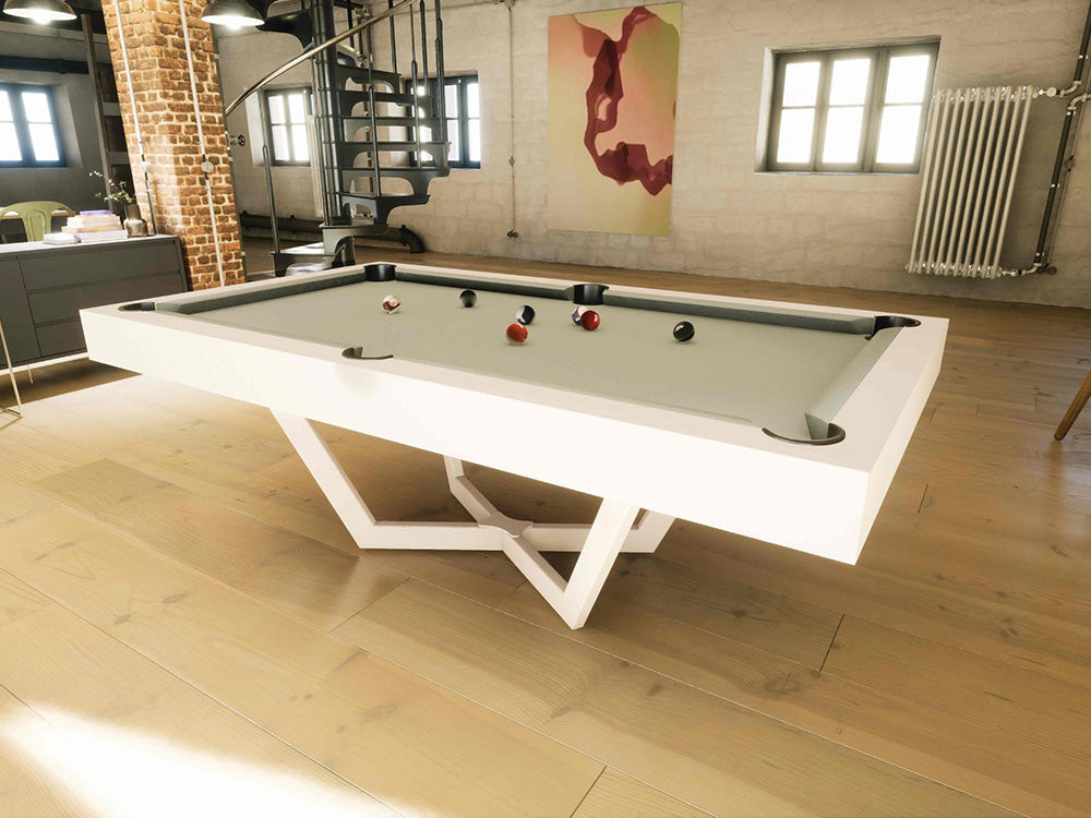 Luxury Prism pool table, white pool table