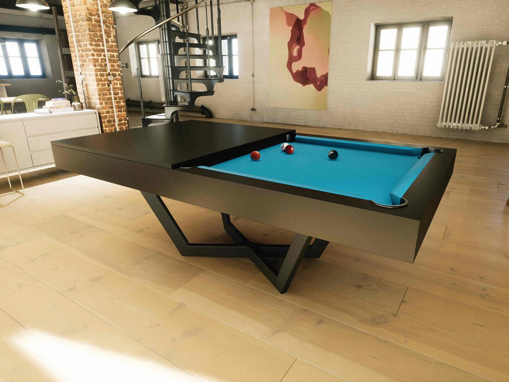 Luxury Prism pool table, black pool table. Pool dining table. Pool Diner.