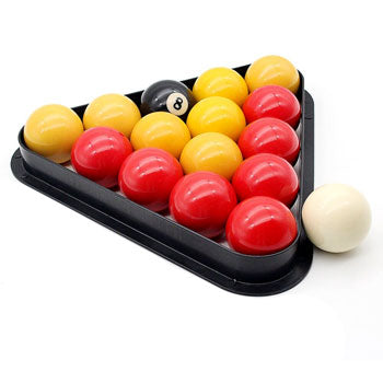 2 inch red and yellow pool balls
