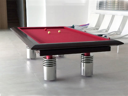 Dtangos luxury pool table, red pool table, custom pool table