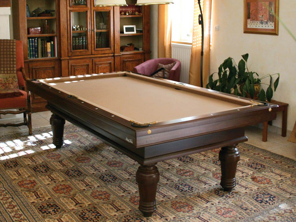 Pacha Pool Table in dark wood with cream cloth