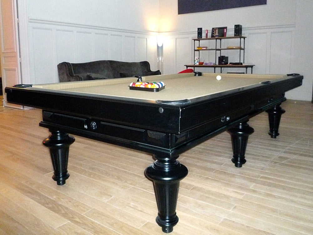 Stunning Prestige Pool Table in black with grey cloth